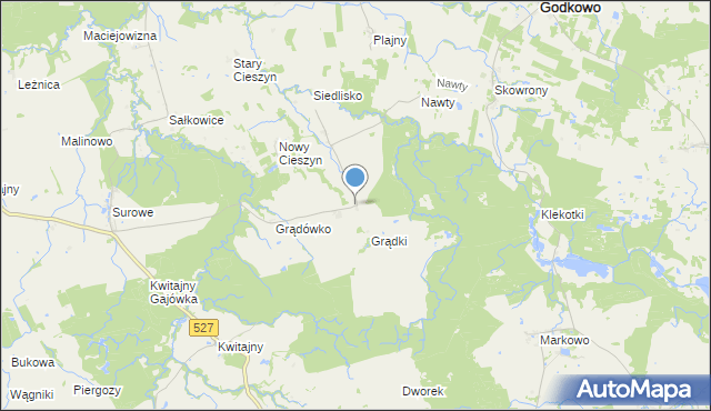 mapa Grądki Osada, Grądki Osada na mapie Targeo